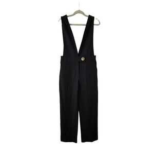 NWT Jucca Black Jumpsuit Sleeveless Button Wool Blend IT Sz 42